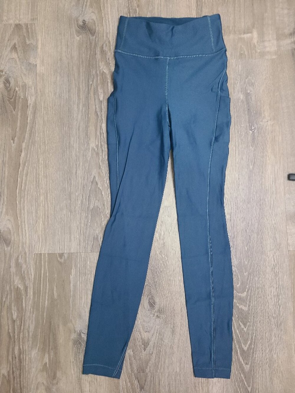 Lululemon Flurry Up Super High Rise Tech Fleece Tight Petrol Blue - Size 4
